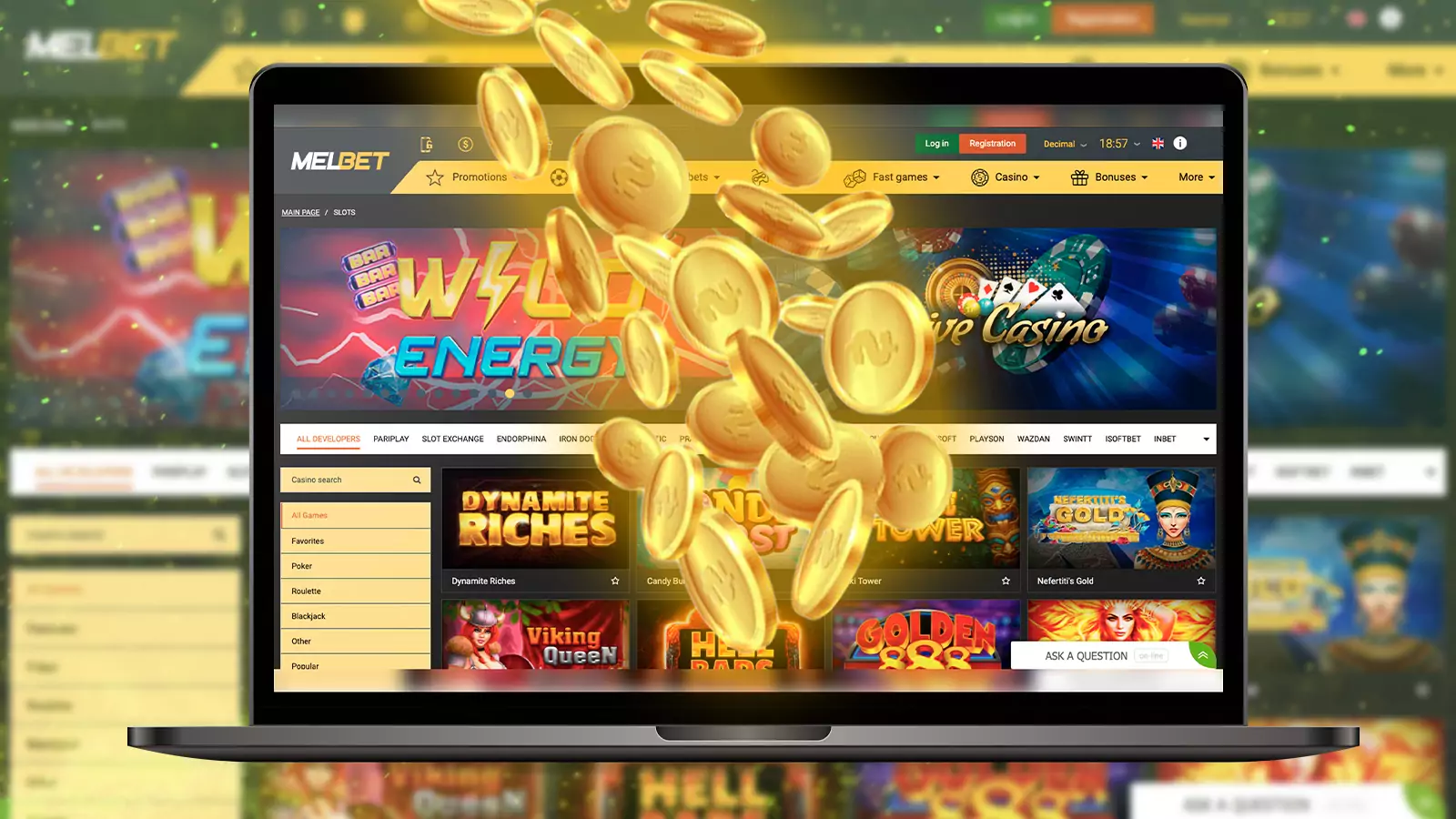 Choose the most convenient payment method and deposit your Melbet account.