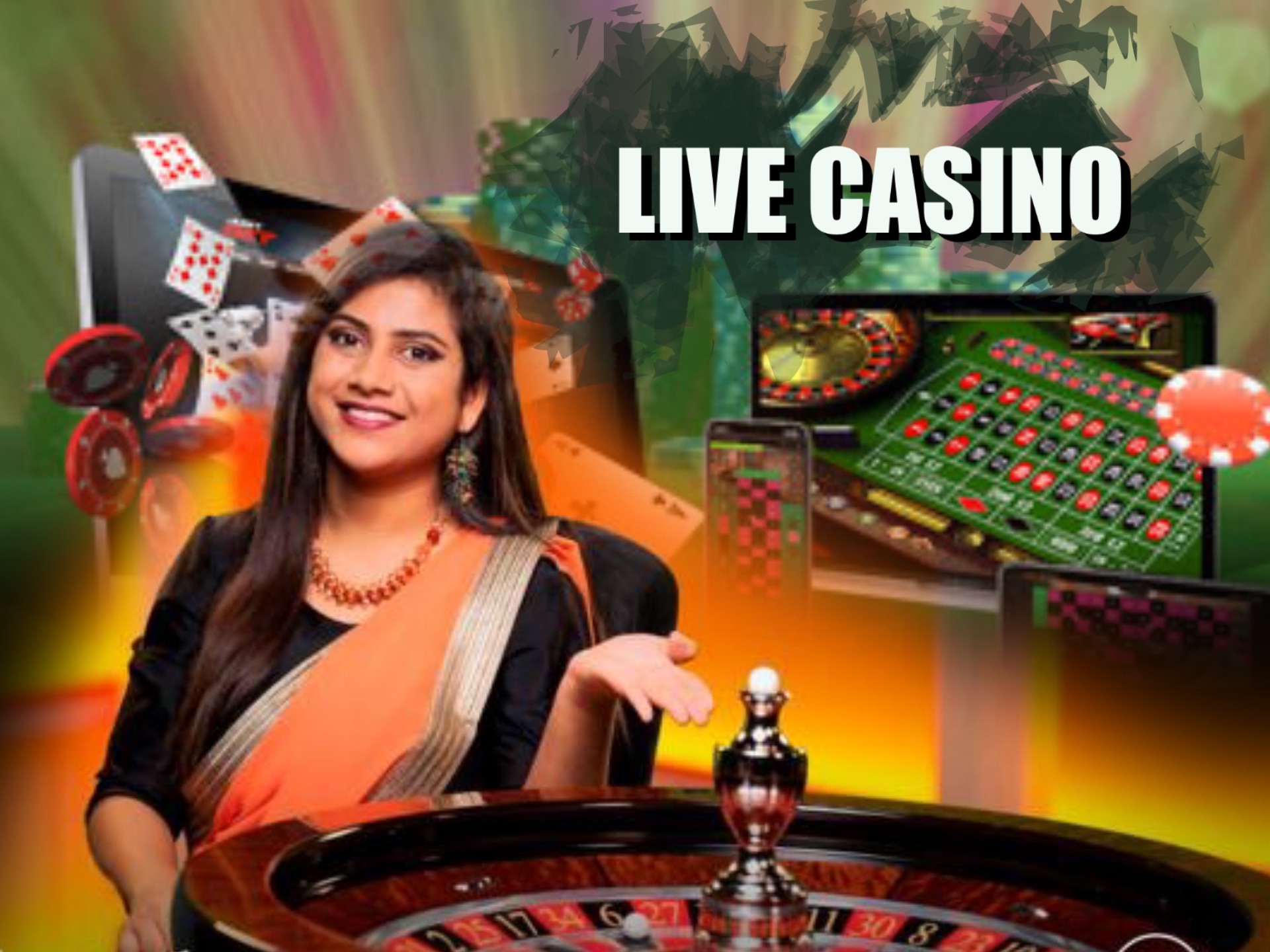 Experience the atmosphere of a real casino with live casino games.