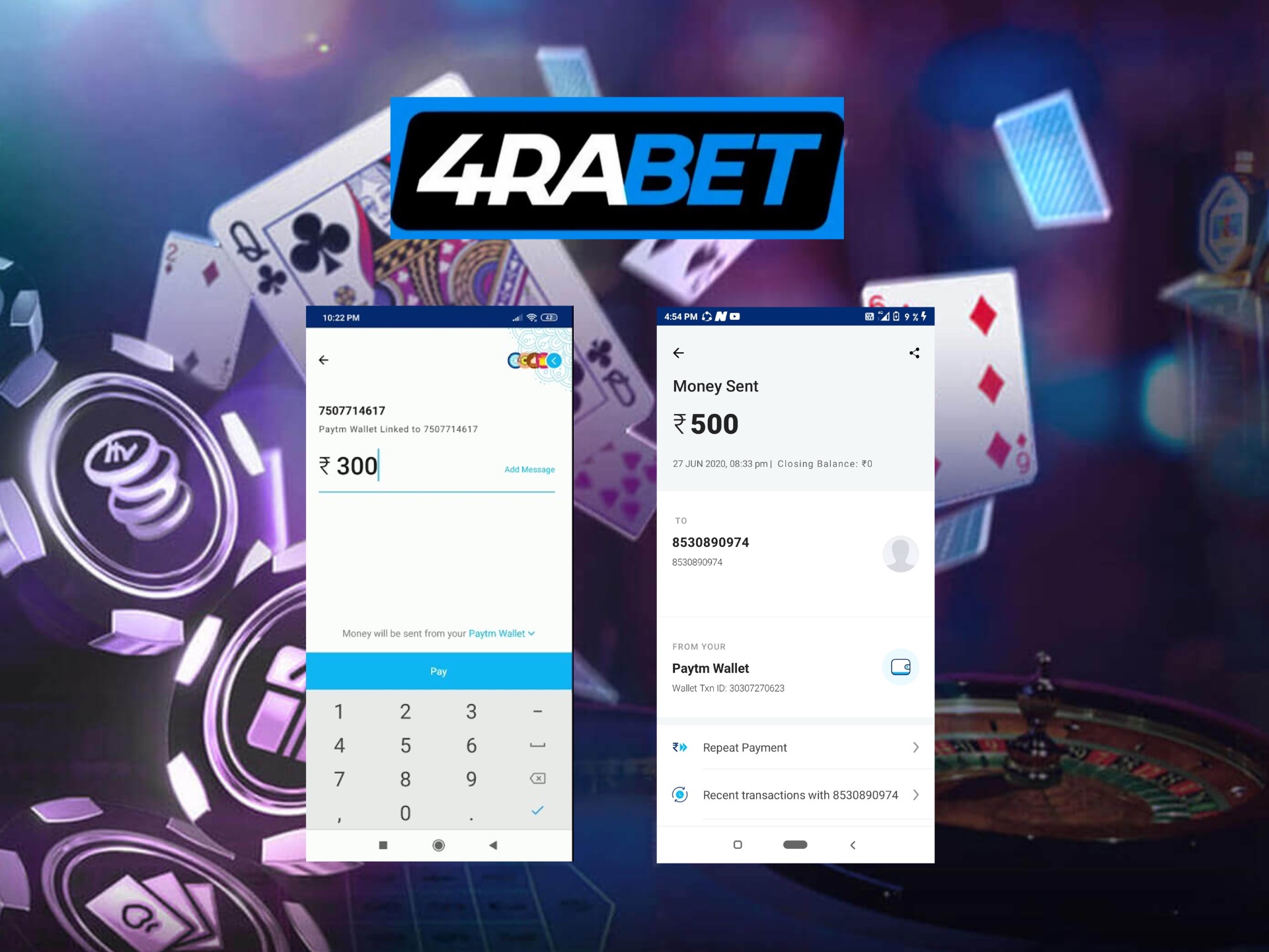 4rabet is a modern online casino that accepts such e-wallets as PhonePe and others.