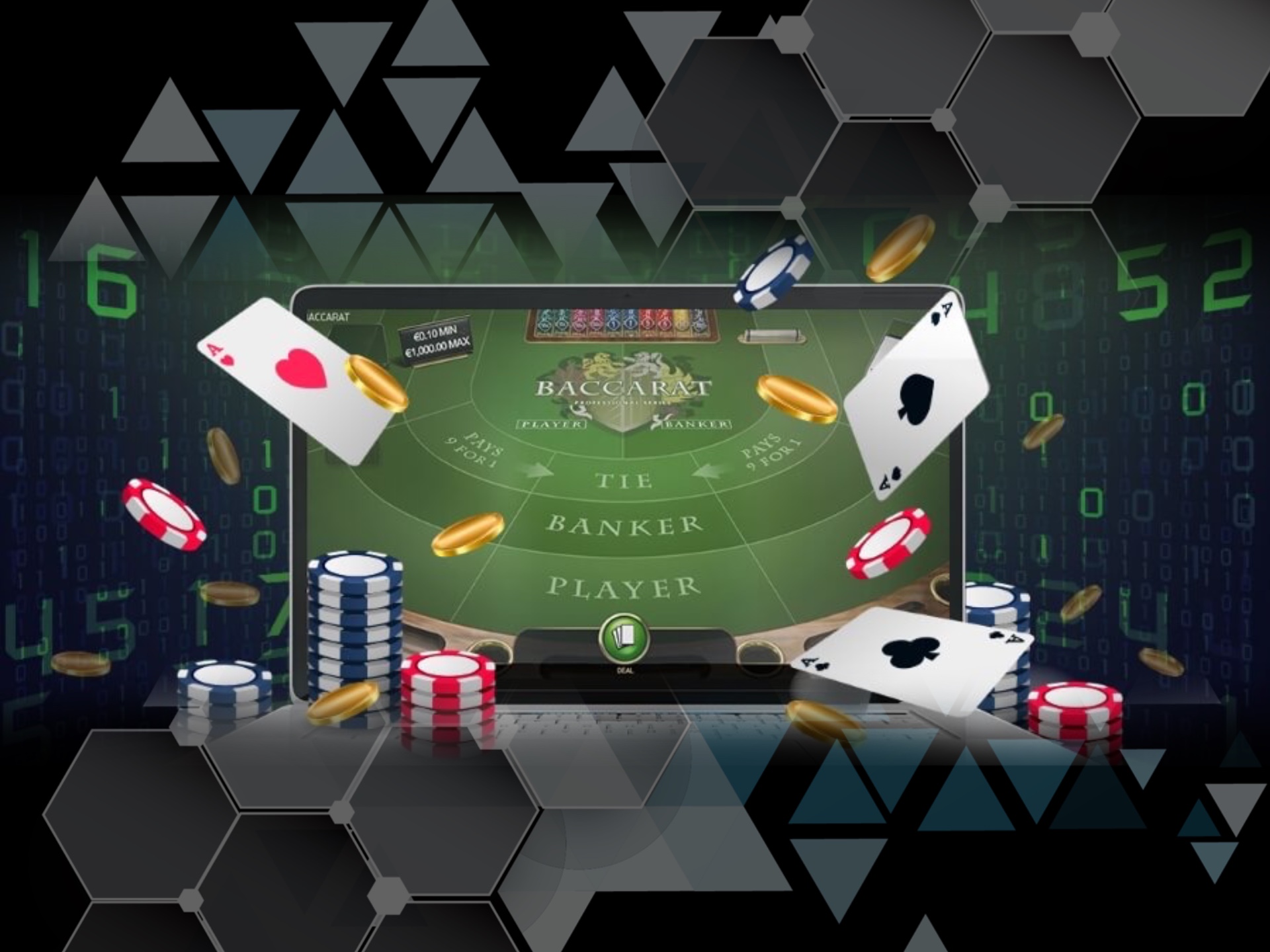 Play baccarat at online casinos.