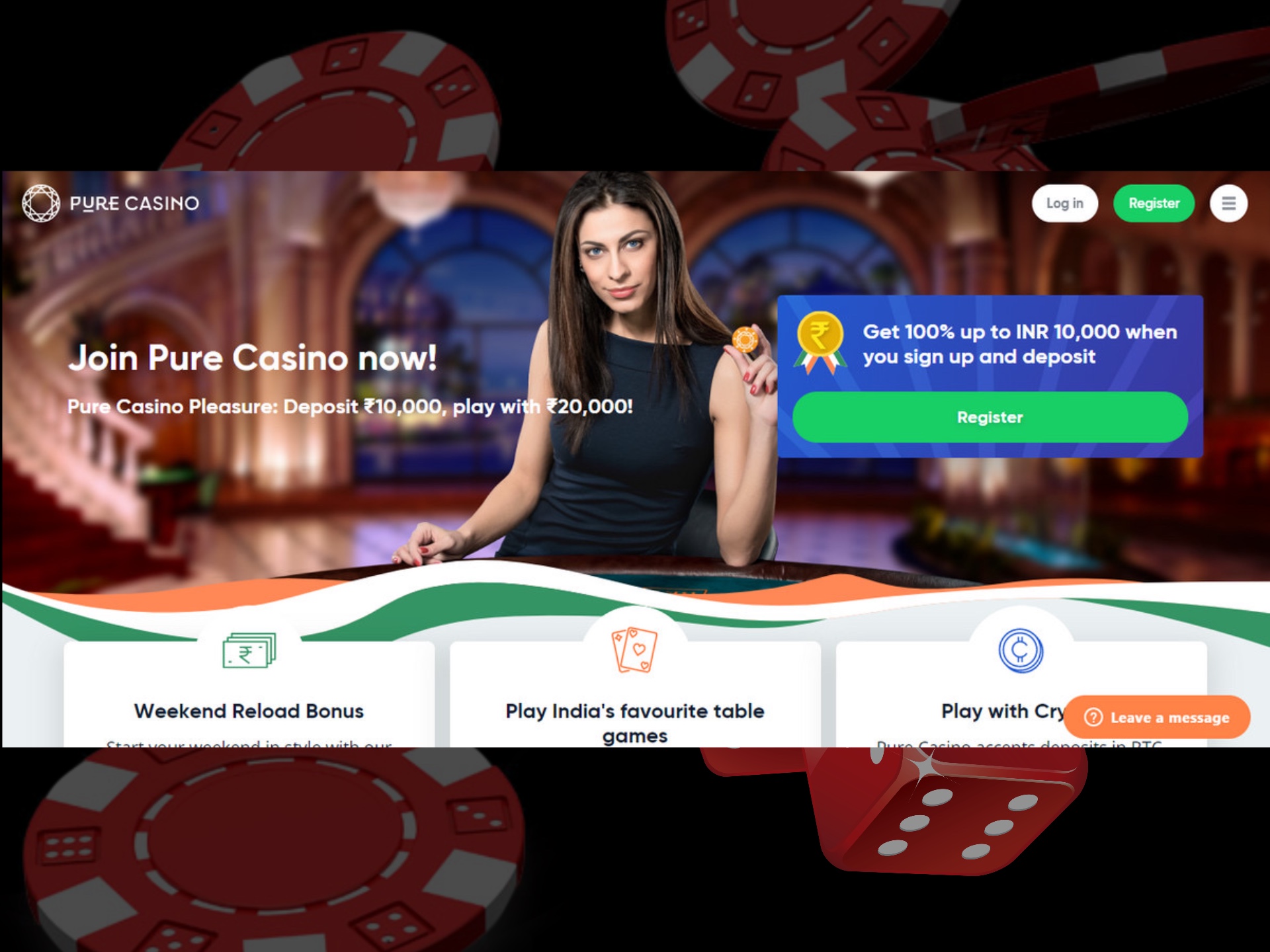 Sign up for an online casino, make your first deposit and get a deposit bonus.
