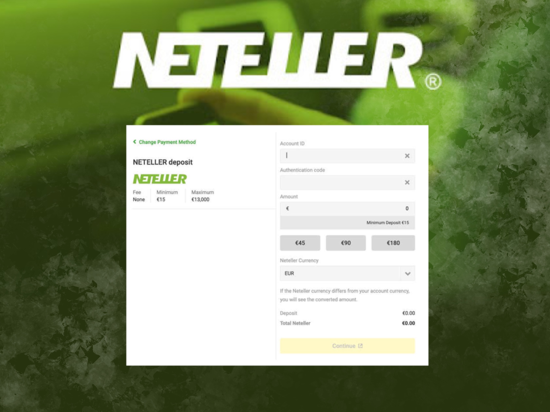 Neteller is another great opportunity for instant deposits at online casinos in India.