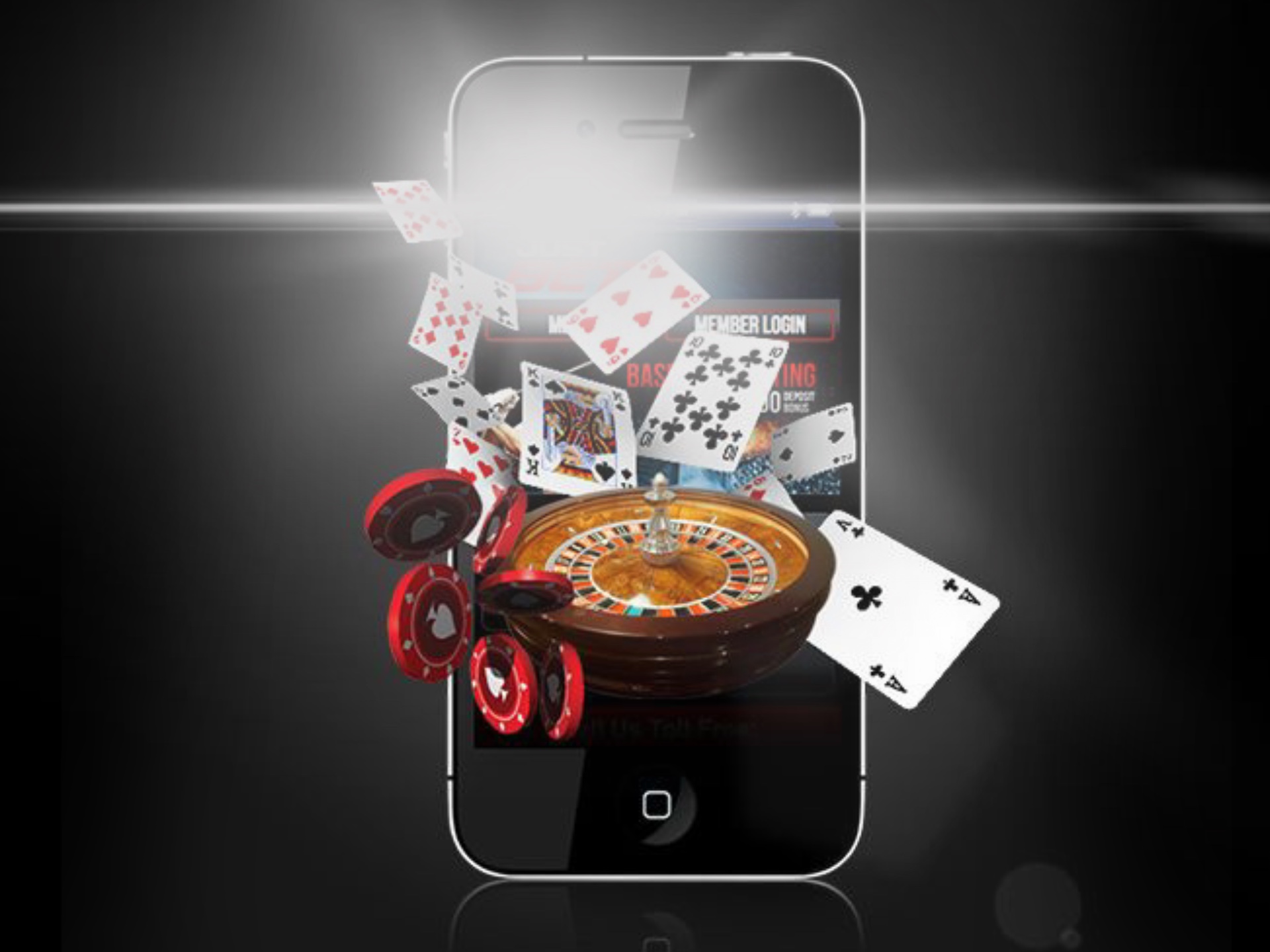 Download a mobile casino app from App Store or an official website and play casino games.
