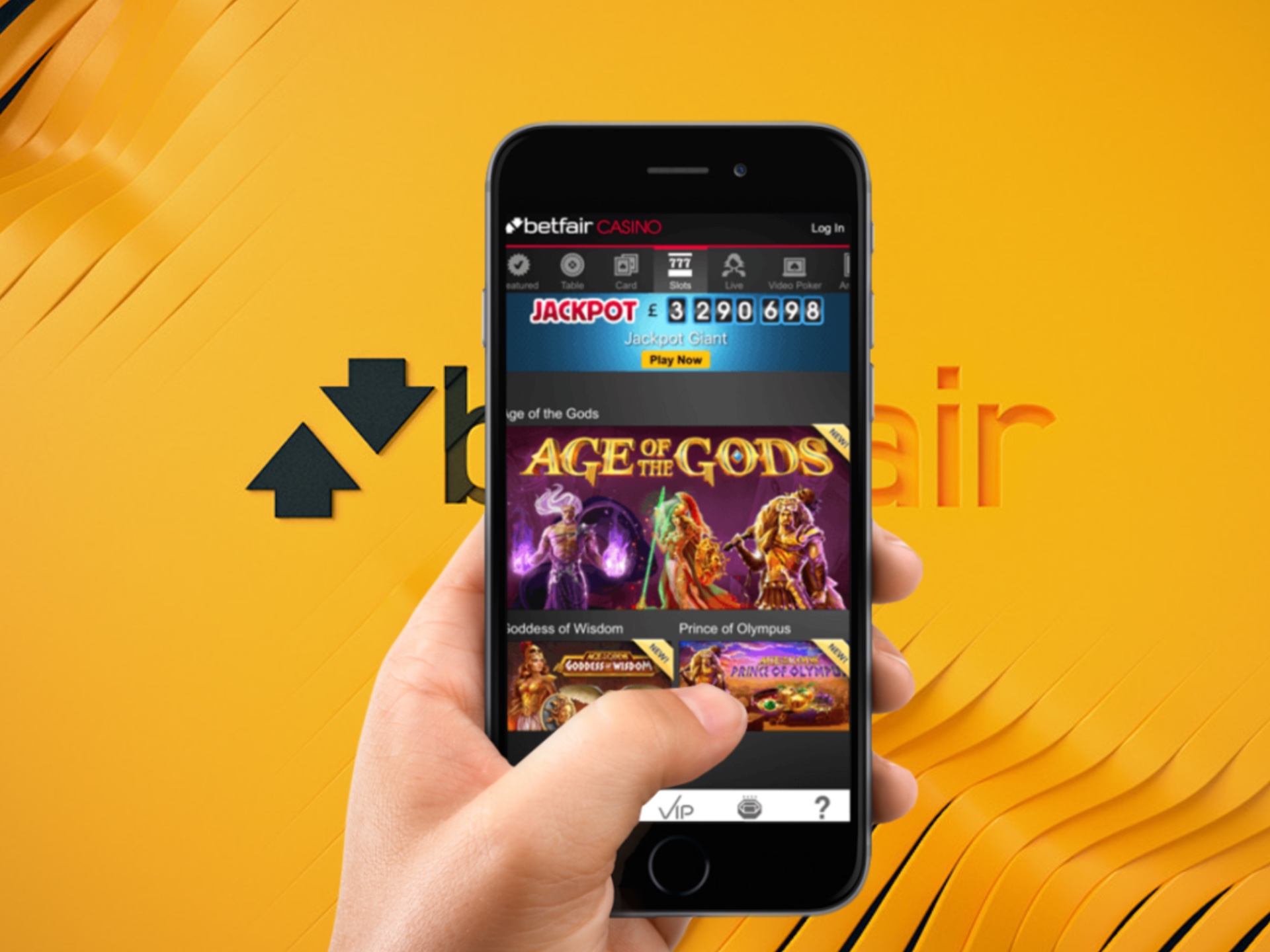 Betfair casino app has all the same features, as a browser version has.