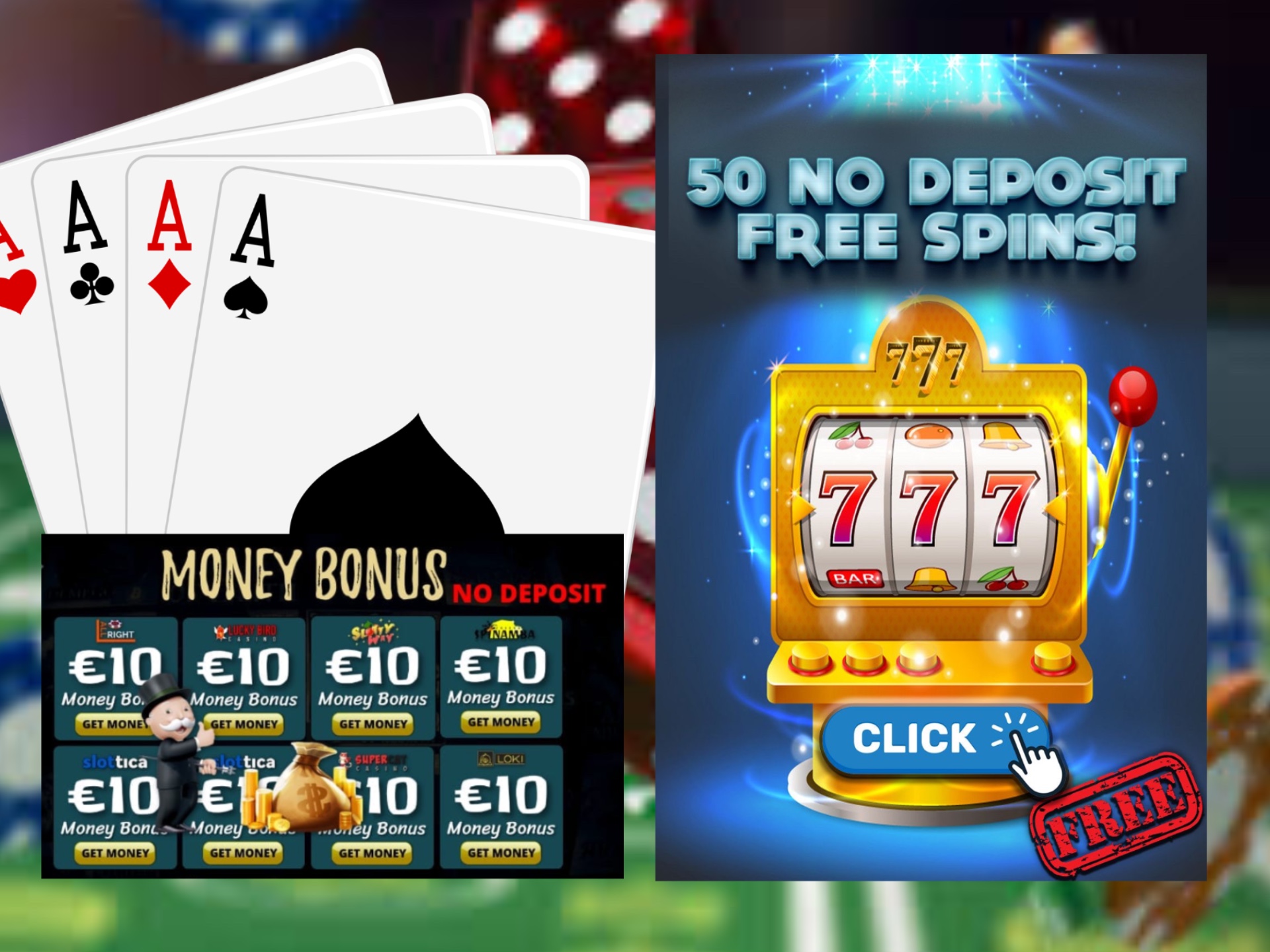 Both cash and free spins are helpful in trying new slots in a new online casino.