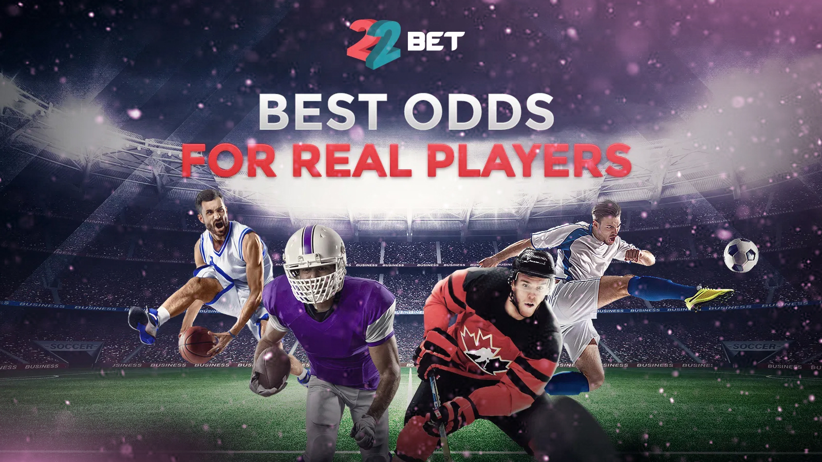 If you a re tired of casino games you can place bets on different sports at 22bet.