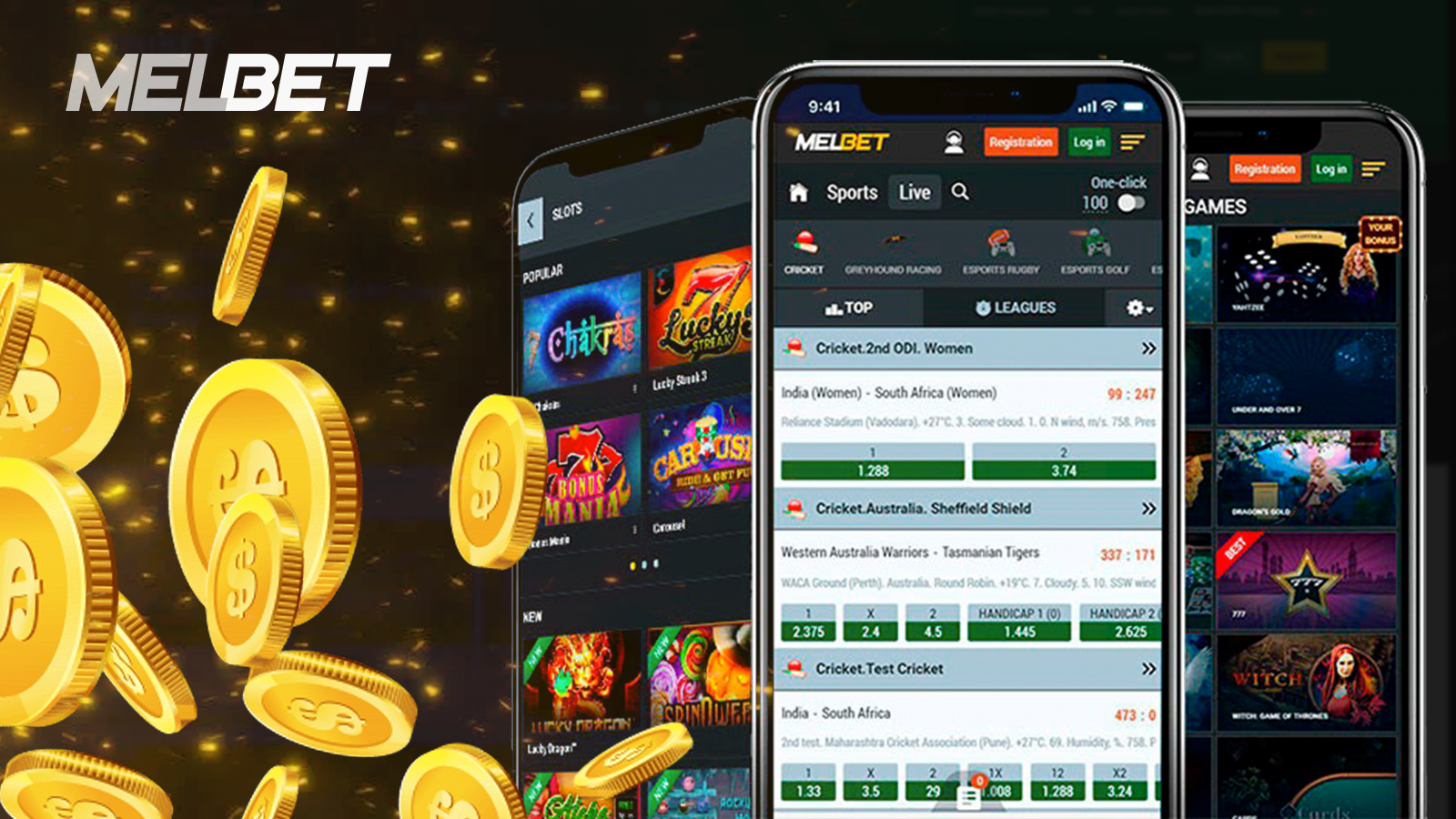 Download and install the app and play casino games whenever you want.
