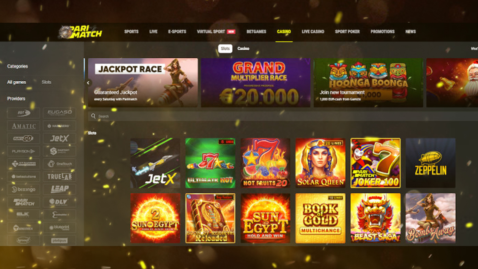 Parimatch gives great opportunities for gambling, so sign up and start playing casino games.