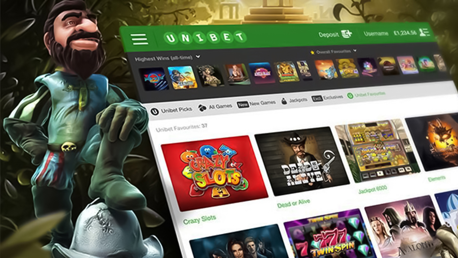 Find your favorite slots at Unibet.