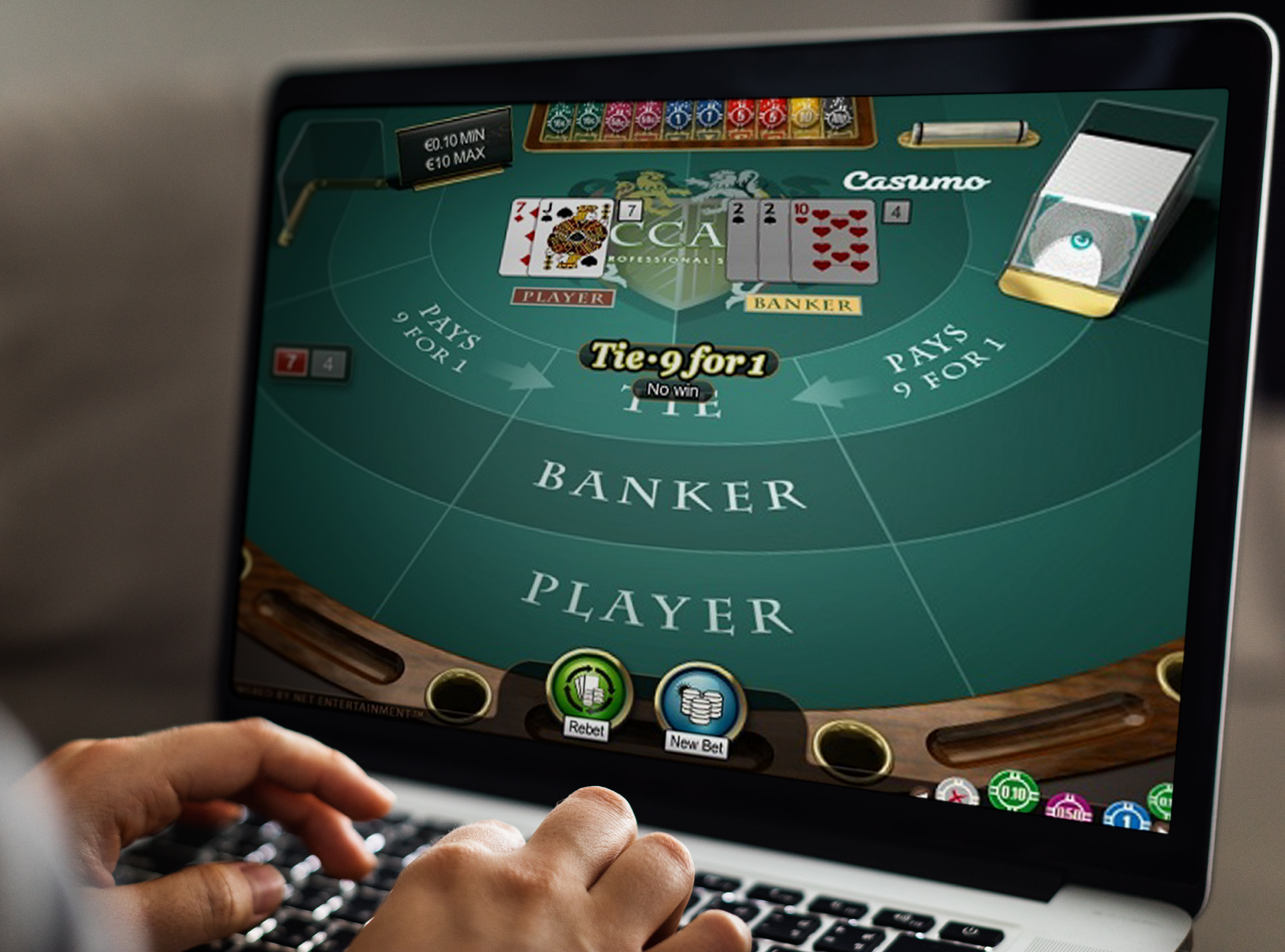 You can play Baccarat game online.