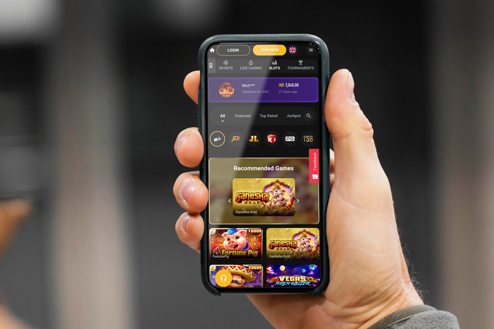 There are around 100 slots at Jeetwin casino.