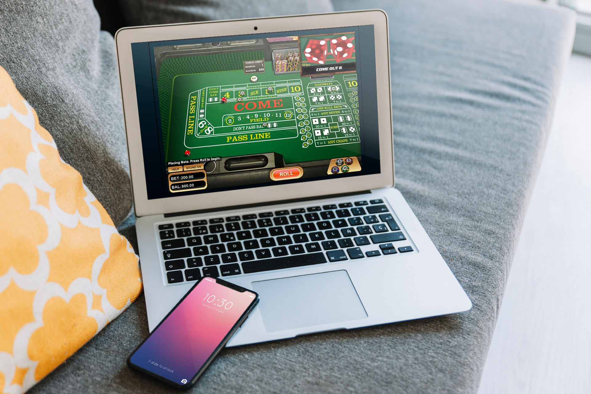 You can play Craps in online casino.